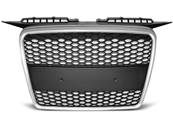Calandre pour Audi A3 8P de 06/2005 a 03/2008 look Sport Argent et Noir