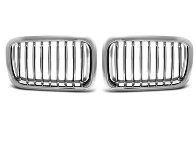 Paire de grilles de calandre BMW serie 3 E36 90-96 chrome