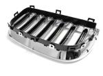 Paire de grilles de calandre BMW X3 E83 de 2004 a 2006 Chrome