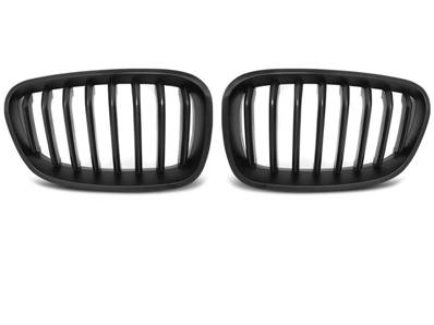 Paire grilles calandre BMW serie 1 F20 / F21 11-14 noir mat