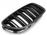 Paire grilles calandre BMW serie 5 F10 / F11 de 2010 a 2016 Look sport noir brillant