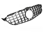 Grille calandre Mercedes classe C W205 de 2014 a 2021 Look GT Noir Chrome