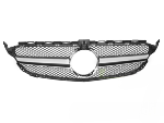 Grille calandre Mercedes classe C W205 de 2014 a 2021 Look GT Noir Silver