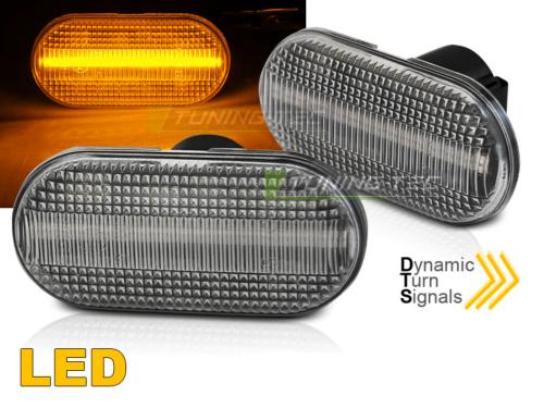 Paire Clignotant Repetiteur Renault Megane 1999 a 2002 Chrome Led Dyn