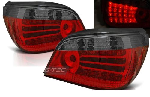 Paire de feux arriere BMW serie 5 E60 Berline 03-07 LED rouge fume