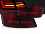 Paire feux arriere BMW serie 5 F10 Berline 10-13 FULL LED BAR DYN Rouge Fume