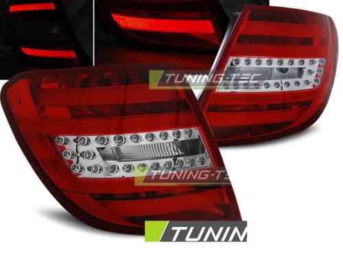 Paire de feux arriere Mercedes classe C W204 07-10 LED BAR rouge blanc