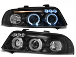 Paire de feux phares Audi A4 B5 de 1999 a 2000 angel eyes noir