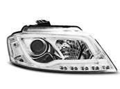 Paire de feux phares Audi A3 8P de 2008 a 2012 chrome TubeLight LTI DRL