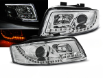 Paire de feux phares Audi A4 de 2000 a 2004 Daylight led chrome cligno LED