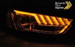 Paire de feux phares Audi A4 B8 12-15 Xenon Daylight DRL led chrome