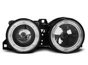 Paire de feux phares BMW serie 3 E30 de 1982 a 1994 angel eyes noir
