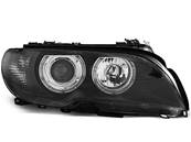 Paire de phares BMW serie 3 E46 Coupe de 2003 a 2006 angel eyes noir