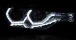 Paire de feux phares BMW serie 3 F30 / F31 LCI 15-18 angel eyes led DRL chrome