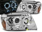 Paire de feux phares Jeep Grand Cherokee 99-05 angel eyes chrome