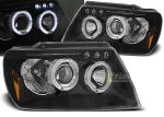 Paire de feux phares Jeep Grand Cherokee 99-05 angel eyes noir