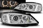 Paire de feux phares Opel Astra G 97-04 angel eyes chrome