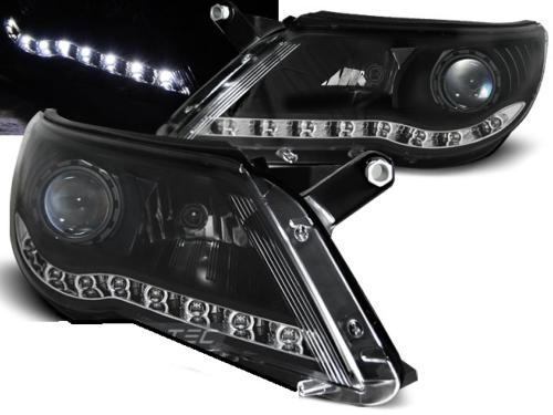 Paire de feux phares VW Tiguan 07-11 Daylight led noir