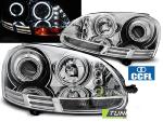 Paire de feux phares VW Golf 5 03-09 angel eyes CCFL chrome