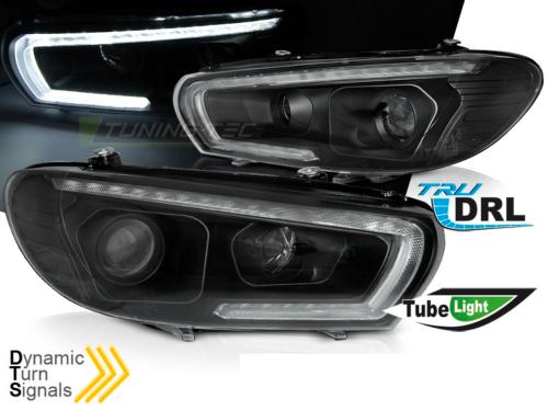 Paire de feux phares Daylight DRL LTI Led VW Scirocco de 14-17 Noir