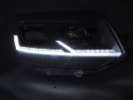 Paire de feux phares VW T5.1 de 2010 a 2015 FULL LED TRU DRL DYN Noir