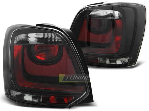 Paire de feux arriere VW Polo 09-13 rouge blanc fume Look GTI