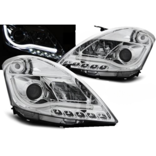 Paire de feux phares Suzuki Swift 10-13 Daylight led LTI chrome