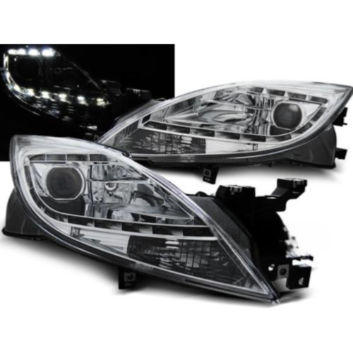 Paire de feux phares Mazda 6 10-12 Daylight led chrome