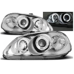 Paire de feux phares Honda Civic 95-99 angel eyes chrome