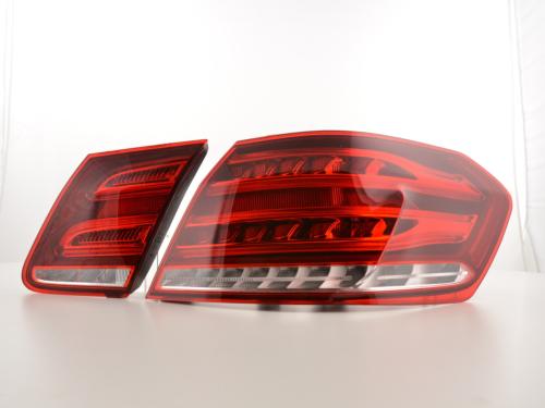 Paire feux arrière Mercedes Classe E W212 Berline 13-16 Rouge Chrome Led