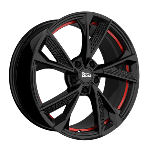 Jante Mam RS6 17x7.5 ET40 5/114.3 Black Painted Red Inside