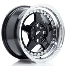 Jante JR Wheels JR6 15x8 ET25 - 4x100 - Gloss black Machined lip