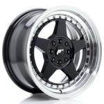 Jante JR Wheels JR6 16x8 ET25 - 4x100/4x108 - Gloss black Machined lip