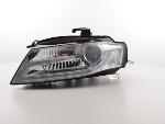 Paire de feux phares Design Daylight DRL Led Audi A4 de 2008 A 2011 Chrome