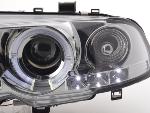 Paire de feux phares Angel Eyes BMW serie 3 E46 Cabriolet 98-02 chrome