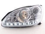 Paire de phares Xenon Daylight Led Mercedes Classe S W220 02-05 Chrome