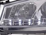 Paire de feux phares Daylight Led Renault Megane 03-06 Chrome