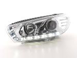 Paire de feux phares Daylight DRL Led VW Scirocco de 08-14 chrome