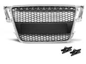 Calandre pour Audi A5 de 2007 a 2011 look Sport argent noir