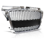 Grille de calandre pour Audi A3 8P de 04/2008 a 07/2012 look Sport Chrome et noir