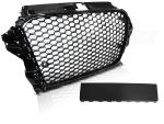 Calandre pour Audi A3 8V de 2012 a 2016 Look Sport Noir Brillant