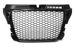 Calandre Avant pour Audi A3 de 2008 a 2012 Look Sport Noir Brillant