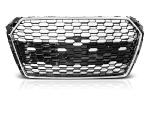 Calandre Avant pour Audi A4 B9 de 2015 a 2019 Look Sport Noir et Chrome - PDC