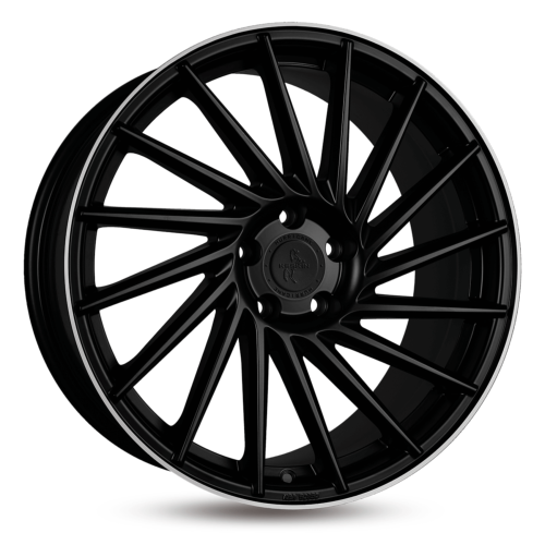 Jante Keskin KT17 18x8 ET45 5/112 MATT BLACK LIP POLISH