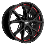 Jante Keskin KT24C 19x8.5 ET35 5/120 BLACK PAINTED RED INSIDE