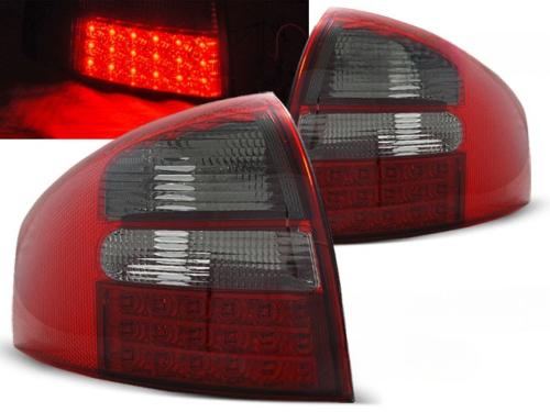 Paire de feux arriere Audi A6 C5 berline 97-04 LED rouge fume