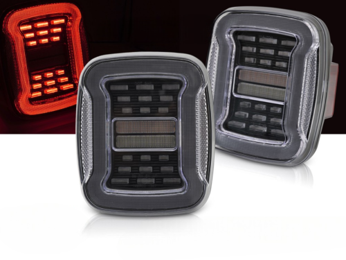 Paire feux arriere Jeep Wrangler 91-06 FULL LED Dyn Blanc