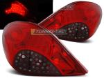 Paire de feux arriere Peugeot 207 06-09 LED rouge fume