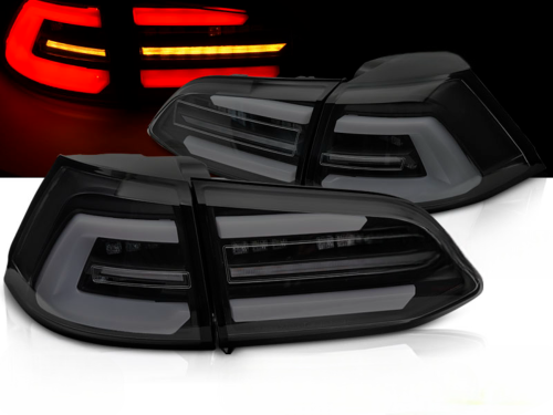 Paire de feux arriere VW Golf 7 de 2013 a 2017 FULL LED DYN Noir Fume
