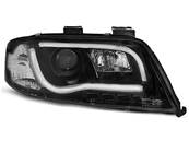 Paire de feux phares Audi A6 de 1997 a 2001 Tube Light DRL led noir